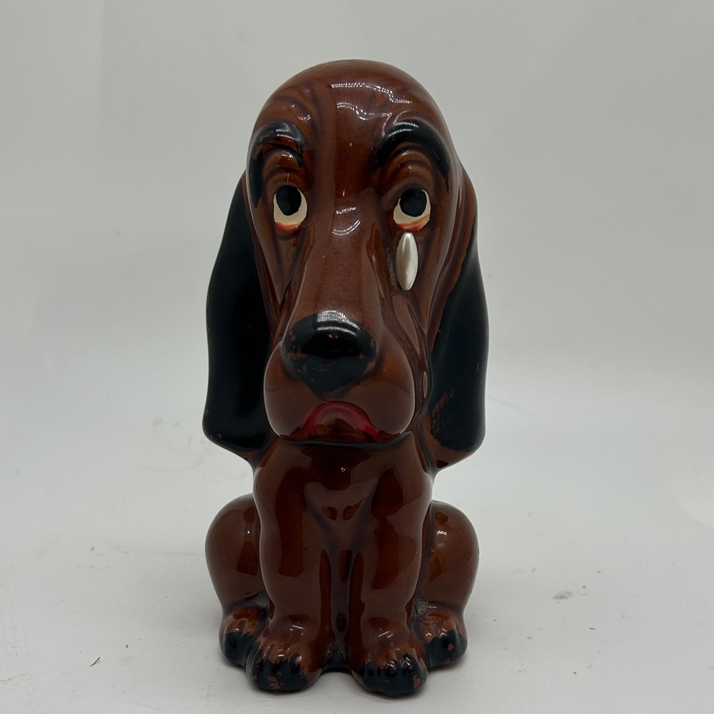 Enesco Brown and Black Bassist hound Dog Bank